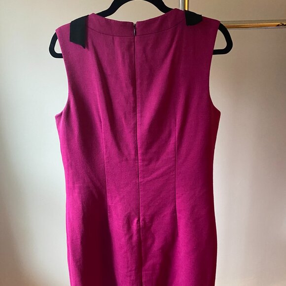 T Tahari Beach Rose Beaded Neck Sheath Dress - Picture 3 of 5